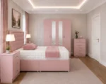 Modern Storage Bedroom Furniture - Double Bed - Four Door Wardrobe With Two Full Mirrors - Four Bottom Drawers - Image 3