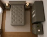 Family Bedroom Package - Double Bed - 4 Door Wardrobe With Full Length Mirrors And Bottom Drawers - Two Bedside Tables - Image 4