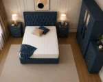 Premium Bedroom Furniture Bundle - Four Door Wardrobe With Two Half Length Mirrors - Four Bottom Drawers - Bedside Table Pair - Image 4
