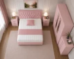 Modern Storage Bedroom Furniture - Double Bed - Four Door Wardrobe With Two Full Mirrors - Four Bottom Drawers - Image 5