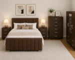 Luxury Double Bed Suite - Four Door Wardrobe With Full Length Mirror And Bottom Drawers - Chest of Five Drawers - Two Bedside Tables - Image 5