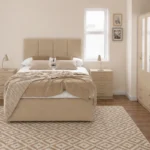 Contemporary Home Bedroom Package - 4 Door Wardrobe With Two Full Mirrors And Four Bottom Drawers - Double Bed