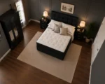 Premium Double Bed Bedroom Set with Three Door Wardrobe With Four Drawer - Chest of Five Drawers With Two Bed Side Table - Image 3