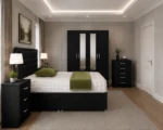 Master Bedroom Collection - Double Bed - 4 Door Wardrobe With Two Mirror Doors - Four Bottom Drawers - Bedside Table Pair - Image 4