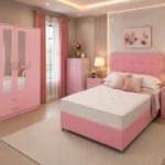 Luxury Bedroom Set with Three Door Wardrobe With Four Drawer - Chest of Five Drawers With Two Bed Side Table