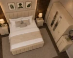 Complete Double Bed Furniture Package - Six Door Wardrobe With Four Drawer - Chest of Five Drawers With Two Bed Side Table - Image 3