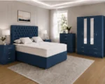 Luxury Double Bed Furniture Set – Four Door Wardrobe with Four Bottom Drawers – Chest of Five Drawers with Two Bedside Tables - Image 2