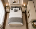 uxury Double Bed Furniture Set – Four Door Wardrobe with Four Bottom Drawers – Chest of Five Drawers with Two Bedside Tables - Image 4