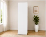 Modern 5 Door Storage Cabinet | Full Mirror Wardrobe with 4 Drawers - Image 4