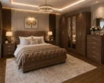 Double Bed Bedroom Furniture Collection - Six Door Wardrobe With Four Drawer - Chest of Five Drawers With Two Bed Side Table - Image 3
