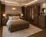 Double Bed Bedroom Furniture Collection - Six Door Wardrobe With Four Drawer - Chest of Five Drawers With Two Bed Side Table - Image 5