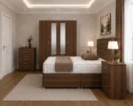 Complete Bedroom Furniture Set – Double Divan Bed, 4 Door Mirrored Wardrobe & Drawers - Image 2