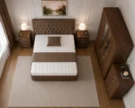 Complete Bedroom Furniture Set – Double Divan Bed, 4 Door Mirrored Wardrobe & Drawers - Image 3