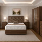 Complete Bedroom Furniture Set – Double Divan Bed, 4 Door Mirrored Wardrobe & Drawers