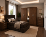 Contemporary Room Interior with Custom Storage Wardrobe - Image 3