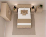 Modern Bedroom Essentials - Double Bed - 2 Door Mirror Wardrobe - Five Drawer Chest - Two Bedside Tables - Image 3