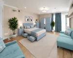 Luxury Bedroom Furniture Package - Four Door Wardrobe With Two Full Length Mirrors And Four Bottom Drawers - Chest of Five Drawers - Bedside Table Pair - Image 2