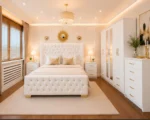 Premium Double Bed Suite – Six Door Wardrobe with Two Long Mirrors, Chest of Five Drawers & Two Bed Side Tables - Image 5