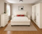 Double Bed Bedroom Furniture Collection - Six Door Wardrobe With Four Drawer - Chest of Five Drawers With Two Bed Side Table - Image 2