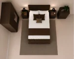 Complete Bedroom Storage Solution - Double Bed - 2 Door Mirror Wardrobe - Five Drawer Chest - Two Bedside Tables - Image 5