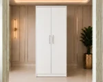 Premium Bedroom 2 Door Wardrobe – Stylish & Durable with white colors