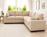 Beige 5-Seater L-Shaped Corner Sofa – Dylan 5-Seater Sofa - New sofa in beige colour - Image 3