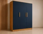 Modern 3 Door Wardrobe with 3 Drawers - Elegant Modern 3 Door Wardrobe - Image 2
