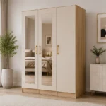 3 Door Wardrobe with 2 Long Mirror