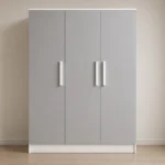 Premium Light Grey 3 Door Wardrobe - Large 3 Door Wardrobe with Spacious Storage