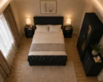 Family Bedroom Furniture Set - King Size Bed - Two Door Mirror Wardrobe - Chest of Five Drawers - Two Bedside Tables - Image 3