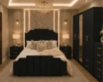 Double Bed Furniture Set - five Door Wardrobe With Four Drawer - Chest of Five Drawers With Two Bed Side Table - Image 2