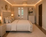 Minimalist King Size Bed – with Four Door Wardrobe With Four Drawer - Chest of Five Drawers With Two Bed Side Table - Image 5