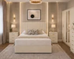 Complete Bedroom Furniture Set - King Size Bed - Six Door Wardrobe - Five Drawer Chest - Two Nightstands