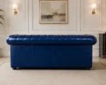 Chesterfield 3 Seater Sofa for Small Living Spaces - Modern Chesterfield Leather Sofa - 3 Seater Sofa - Image 3