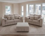 Lilly 3+2 Seater Sofa Set - Cream Colour Lilly 3+2 Seater Sofa Set