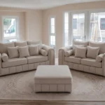 Lilly 3+2 Seater Sofa Set - Cream Colour Lilly 3+2 Seater Sofa Set