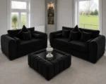 Black Lilly 3+2 Sofa - Lilly Sofa 3+2 Seater - Image 4
