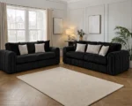 Lilly 3+2 seater sofa-Modern - Black Lilly 3+2 Sofa Set