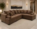 Lilly Brown 5 Seater Corner Sofa - Lilly Elegant Corner Sofa - Image 3