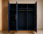 Modern 3 Door Wardrobe with 3 Drawers - Elegant Modern 3 Door Wardrobe - Image 3