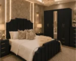 Double Bed Furniture Set - five Door Wardrobe With Four Drawer - Chest of Five Drawers With Two Bed Side Table