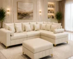 Lilly L shape sofa - Lilly 4 seater sofa with off white colour