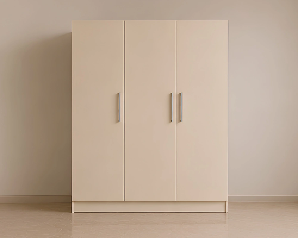 Modern 3-Door Beige Wardrobe with Minimalist Design Modern 3 Door Wardrobe - Luxury 3 Door Wardrobe - Image 1