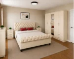Double Bed Bedroom Furniture Collection - Six Door Wardrobe With Four Drawer - Chest of Five Drawers With Two Bed Side Table