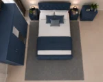 Complete Double Bed Furniture Package - Five Door Wardrobe With Four Drawer - Chest of Five Drawers With Two Bed Side Table - Image 3