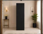 Multi-Purpose 2 Door Wardrobe Cabinet with charcoal colors wardrobe - Modern Two Door Wardrobe with 2 Drawers - Image 3