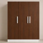 Premium 3 Door Walnut Wardrobe - Luxury 3 Door Storage Wardrobe