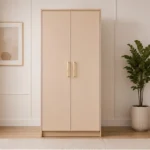 Premium Quality 2 Door Wardrobe – Organize in Style with beige colors