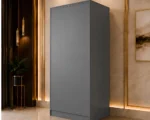 Modern Grey 2 Door Mirrored Wardrobe with 3 Drawers - Image 3
