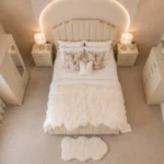 King Size Bed Furniture Set - two Door Wardrobe With two Drawer one mirror - Chest of Five Drawers With Two Bed Side Table